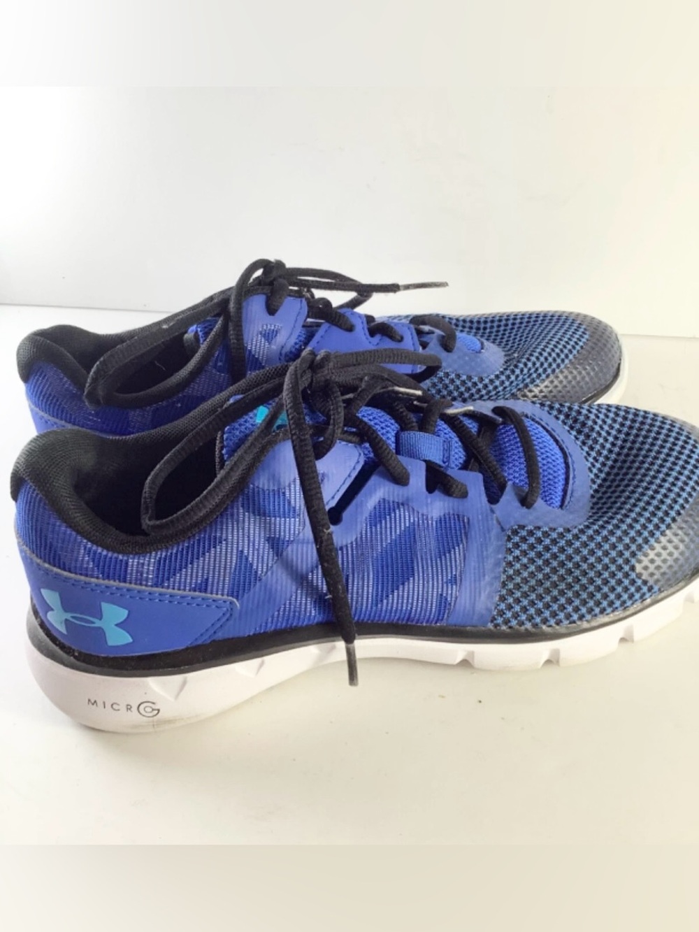 Under Armour Mens Micro G 1273970-907 Blue Running Shoes Sneakers Size 7